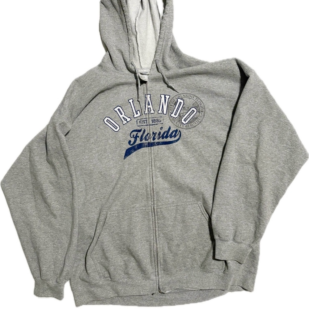 Gray Orlando Zip-up Hoodie